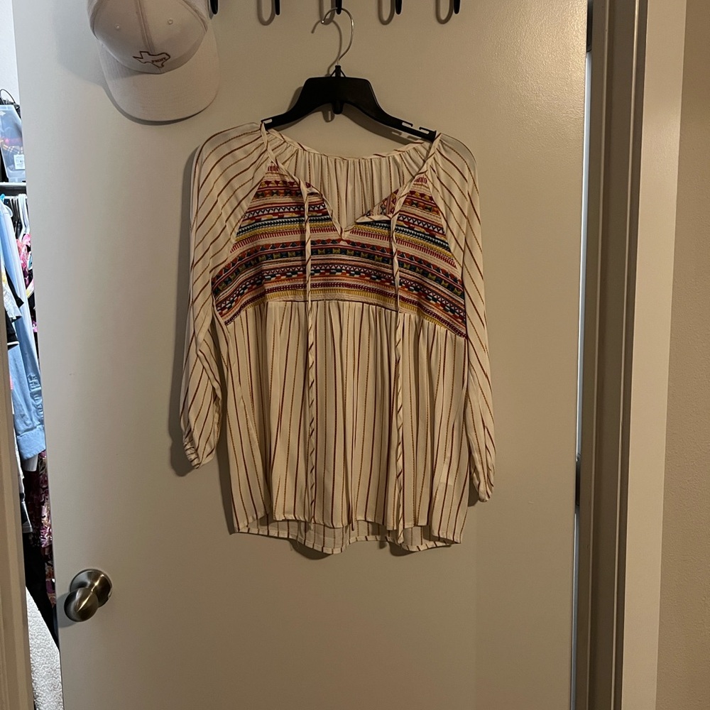 Savanna Jane Multicolor Embroidered Blouse